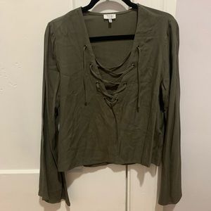 Green blouse